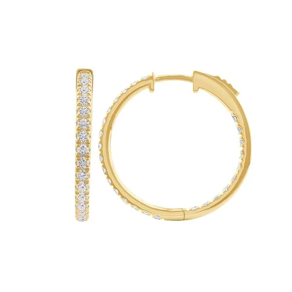 Inside Out Diamond Hoop Earrings Jim Kryshak Jewelers Wausau, WI