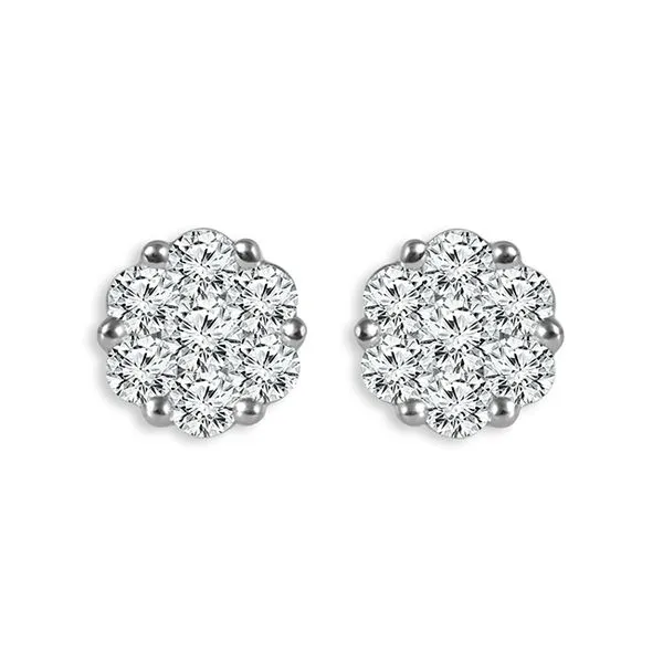 Diamond Stud Cluster Earrings Jim Kryshak Jewelers Wausau, WI