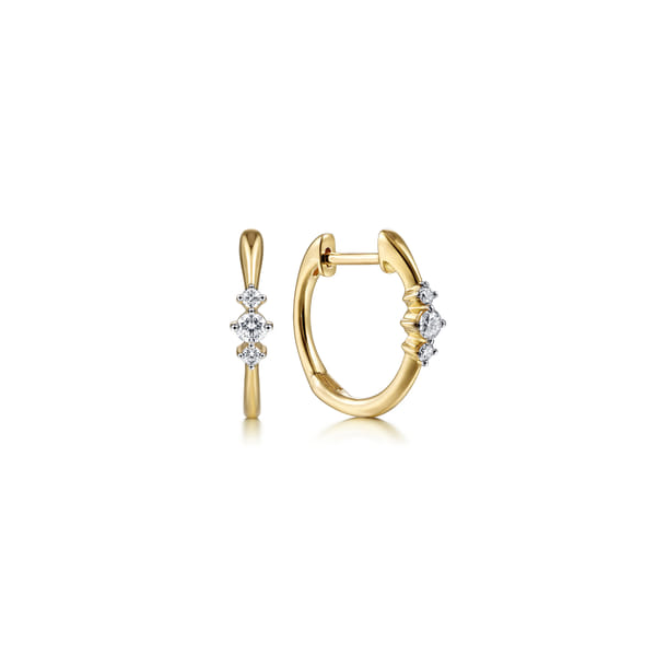 Diamond Huggie Hoop Earrings Jim Kryshak Jewelers Wausau, WI