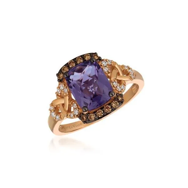 Le Vian Chocolatier Collection 14K Strawberry Gold Halo Ring Jim Kryshak Jewelers Wausau, WI