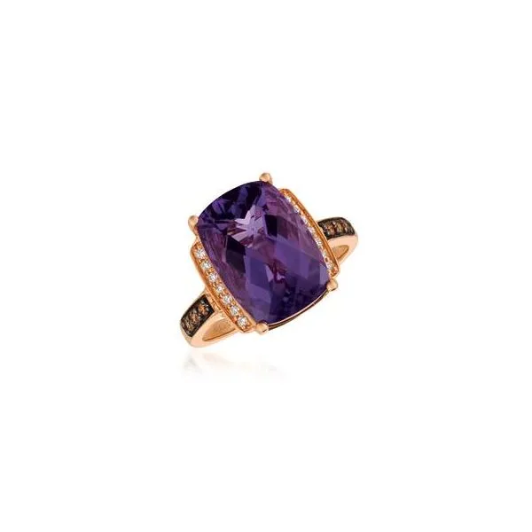 Le Vian 14Kt Strawberry Gold Amethyst and Diamond Ring Jim Kryshak Jewelers Wausau, WI