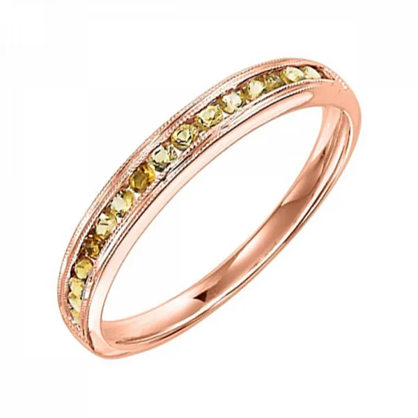 10K Rose Gold Citrine Channel Ring Jim Kryshak Jewelers Wausau, WI