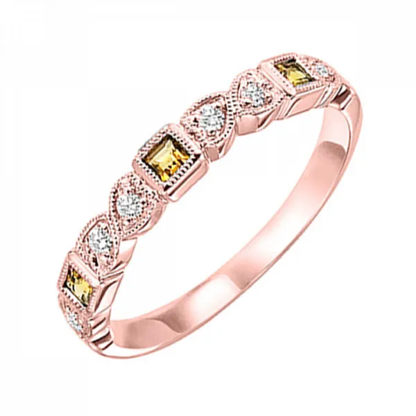 10K Rose Citrine Stackable Ring Jim Kryshak Jewelers Wausau, WI