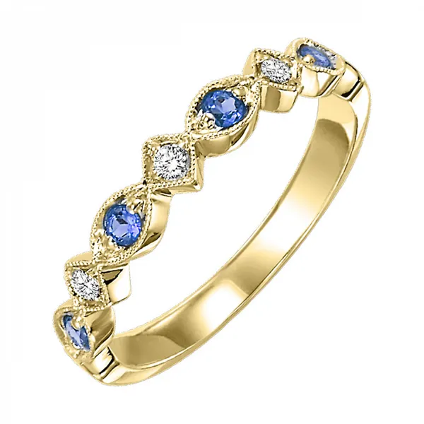 10K Yellow Sapphire and Diamond Stackable Ring Jim Kryshak Jewelers Wausau, WI