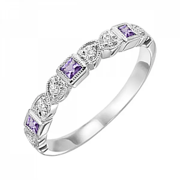 10K White Gold Milgrain Stackable Ring Jim Kryshak Jewelers Wausau, WI