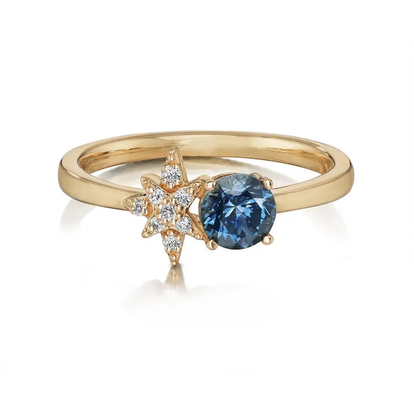 Parle 14K Yellow Gold Montana Sapphire Ring Jim Kryshak Jewelers Wausau, WI