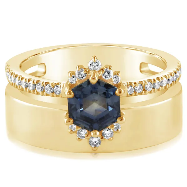 14Kt Yellow Gold Montana Sapphire Ring Jim Kryshak Jewelers Wausau, WI