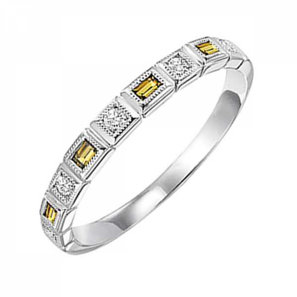 Citrine and Diamond Stackable Ring Jim Kryshak Jewelers Wausau, WI