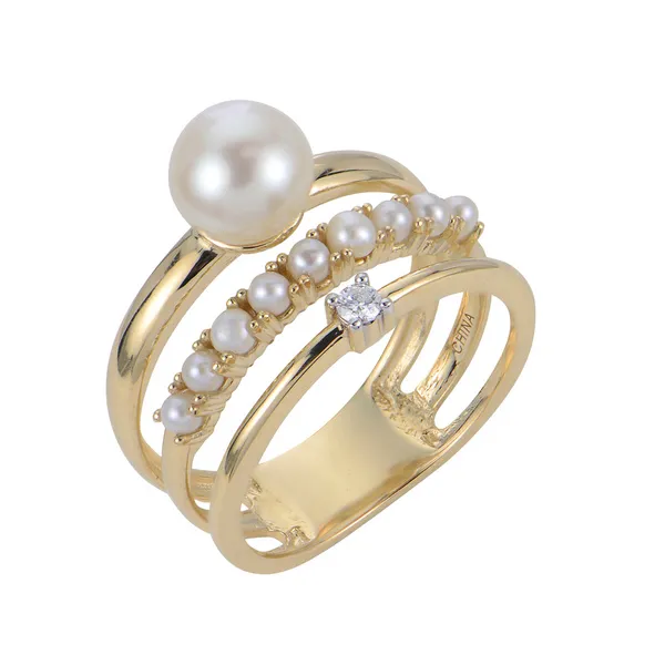 14Kt Yellow Gold Fresh Water Pearl Stackable Ring Jim Kryshak Jewelers Wausau, WI