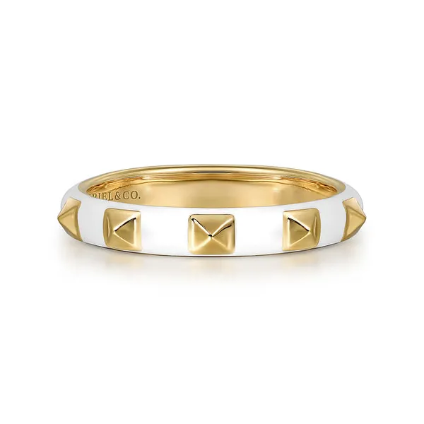 Gold Pyramid Stackable Fashion Ring Jim Kryshak Jewelers Wausau, WI