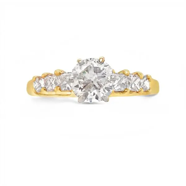 Yellow Gold Round Cut Natural Diamond Engagement Ring similar item image