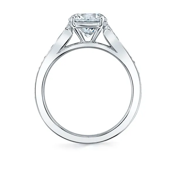 Sylvie White Gold Round Cut Diamond Engagement Ring