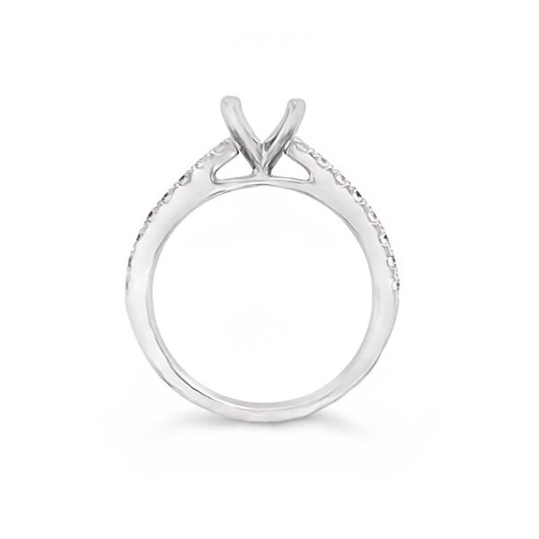 White Gold Diamond Engagement Ring Image 2 JMR Jewelers Cooper City, FL