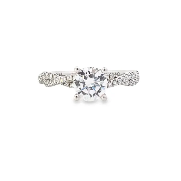 White Gold Spiral Shank Round Cut Diamond Solitaire Engag...