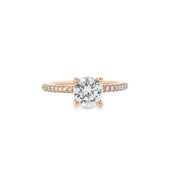Rose Gold Round Cut Diamond Solitaire Engagement Ring