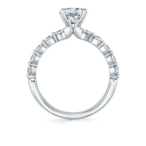 Sylvie White Gold Round Cut Diamond Engagement Ring Image 2 JMR Jewelers Cooper City, FL