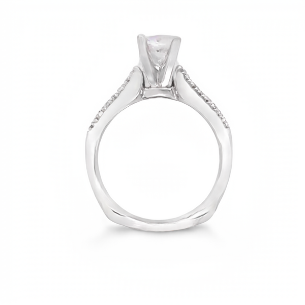 White Gold and Diamond Engagement Ring Image 2 JMR Jewelers Cooper City, FL
