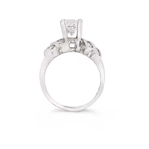 White Gold Diamond Engagement Ring Image 2 JMR Jewelers Cooper City, FL