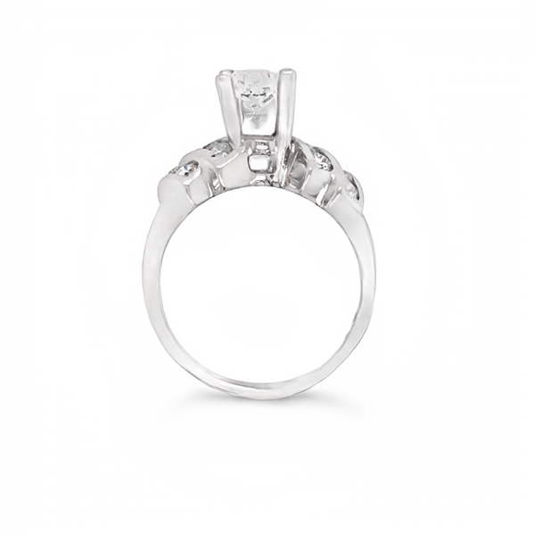 White Gold Diamond Engagement Ring Image 2 JMR Jewelers Cooper City, FL