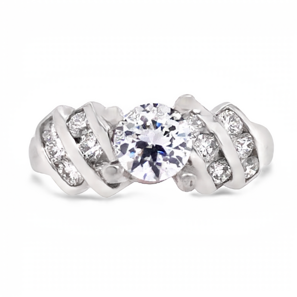 White Gold Diamond Engagement Ring JMR Jewelers Cooper City, FL