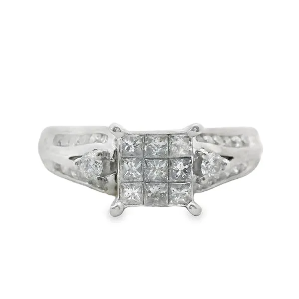 10K White Gold 1/2CT Diamond Engagement Ring