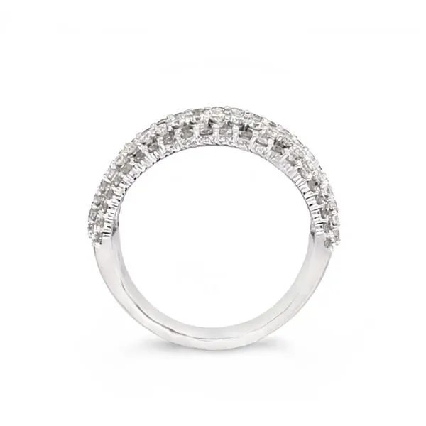 14Kt White Gold Diamond Wedding Band Image 2 JMR Jewelers Cooper City, FL