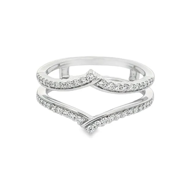 14Kt White Gold Diamond Insert Band