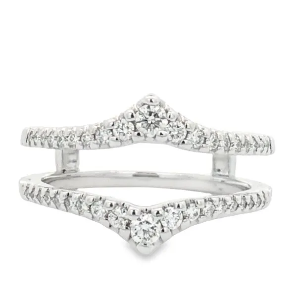 14Kt White Diamond Insert Band