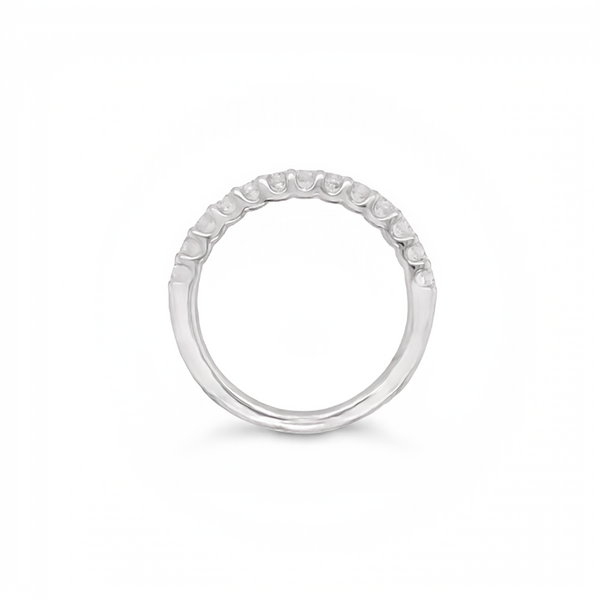 14K White Gold Diamond Wedding Band Image 2 JMR Jewelers Cooper City, FL