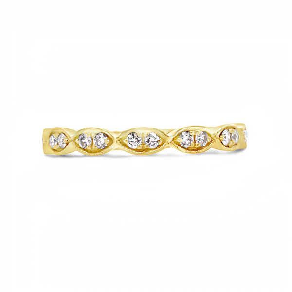 14K Yellow Gold Diamond Wedding Band JMR Jewelers Cooper City, FL