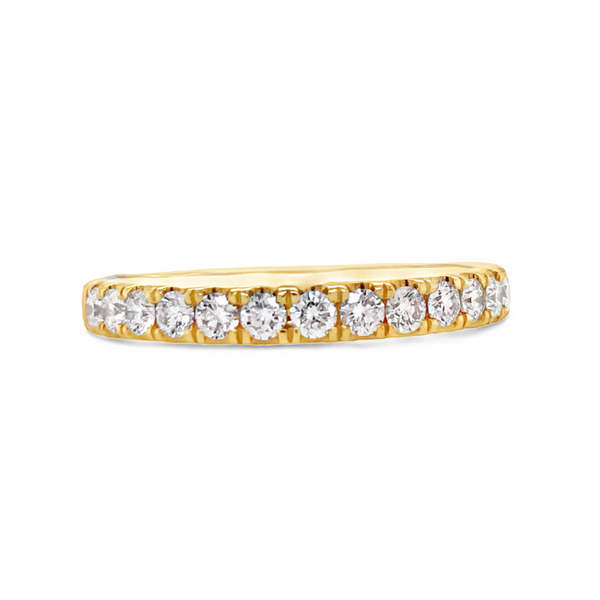 14K Yellow Gold and Diamond Wedding Band JMR Jewelers Cooper City, FL