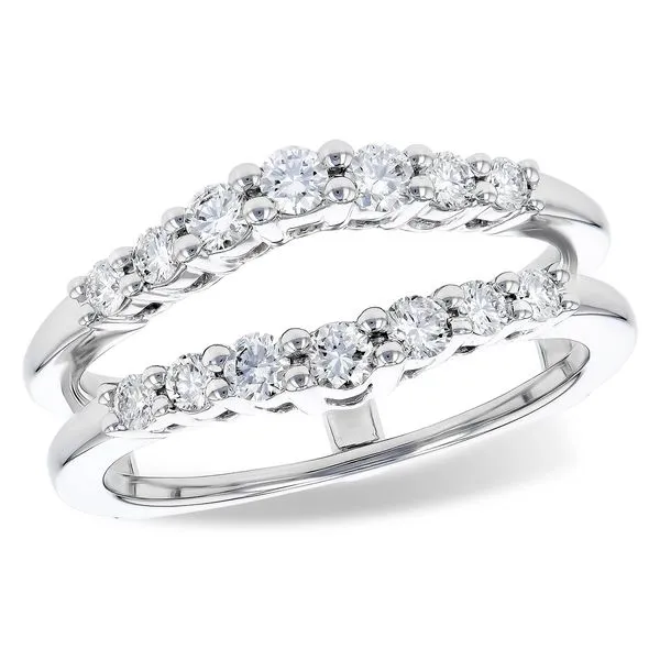 14K White Gold Diamond Insert Wedding Band