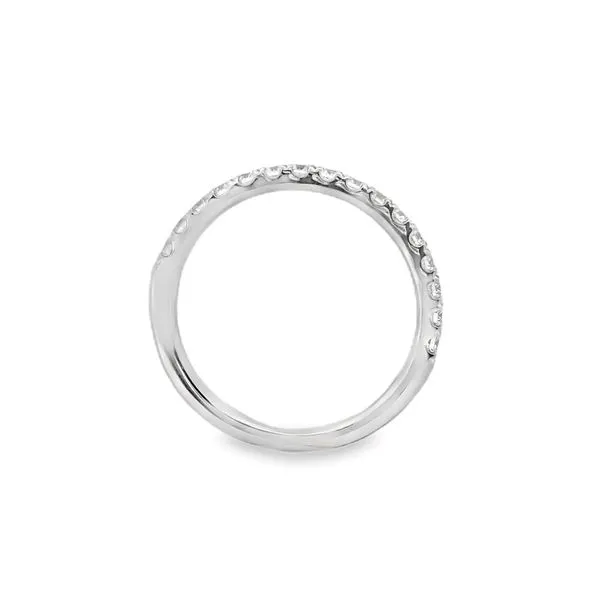 14Kt White Diamond Wedding Band Image 2 JMR Jewelers Cooper City, FL