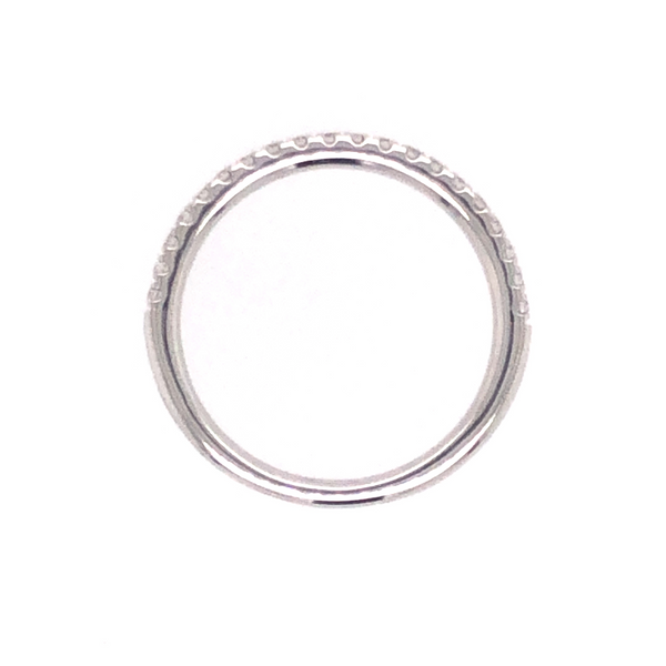 Elegant 14 Karat White Gold Diamond Wedding Band Image 2 JMR Jewelers Cooper City, FL