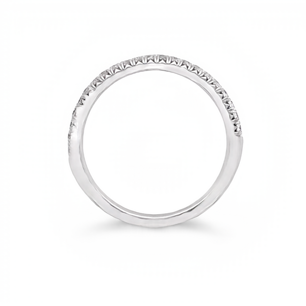 14 Karat White Gold Diamond Wedding Band Image 2 JMR Jewelers Cooper City, FL