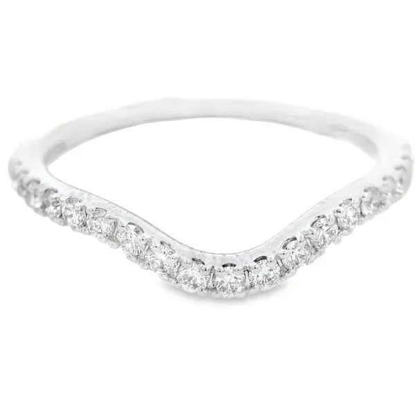 14 Karat White Gold Diamond Wavy Wedding Band JMR Jewelers Cooper City, FL