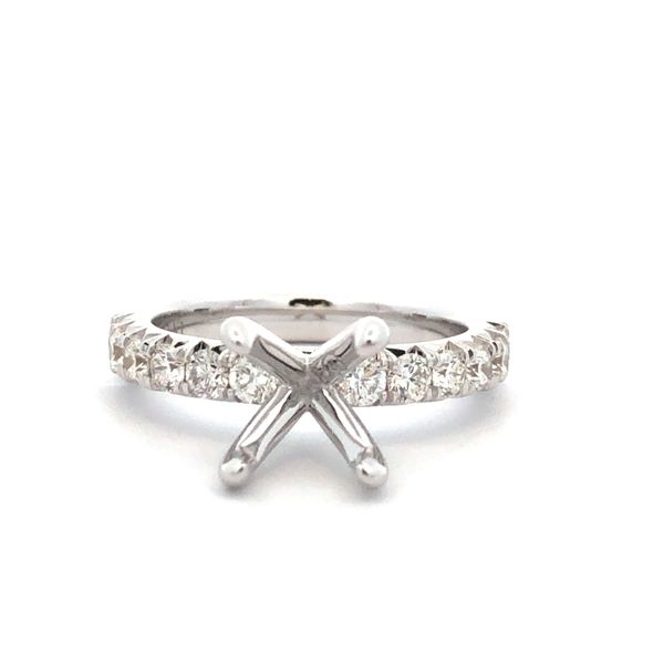 14 Karat White Gold Diamond Wedding Band Image 2 JMR Jewelers Cooper City, FL
