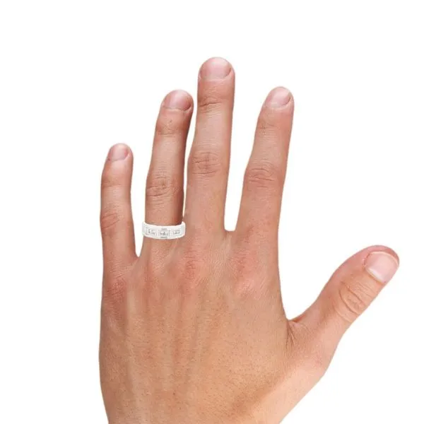 Men's Diamond Wedding Band Image 2 JMR Jewelers Cooper City, FL