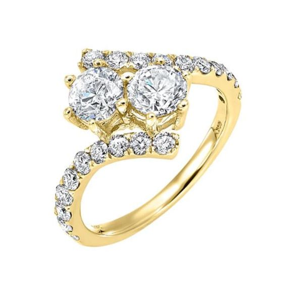 14K Yellow Gold Two Stone Fashion Ring JMR Jewelers Cooper City, FL