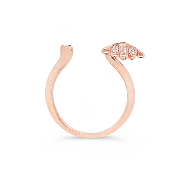 14K Rose Gold Diamond Hamsa Fashion Ring Image 2 JMR Jewelers Cooper City, FL