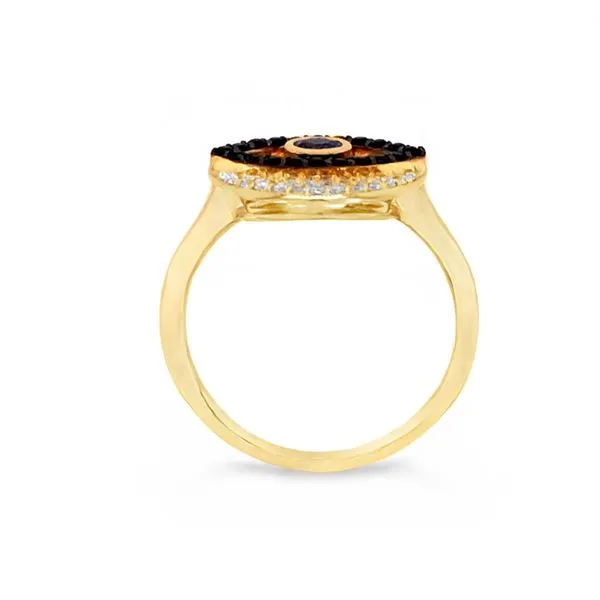 14Kt Yellow Evil Eye Ring