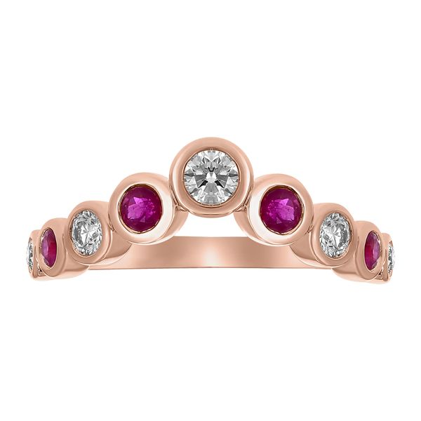 14K Rose Gold Ruby Diamond Fashion Ring JMR Jewelers Cooper City, FL