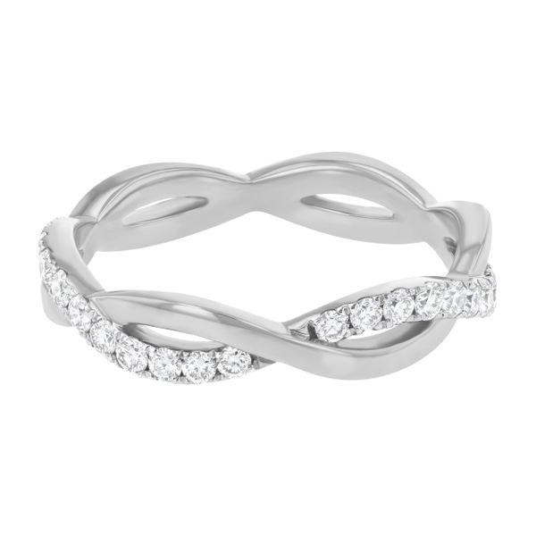 14K White Gold Diamond Braided Fashion Ring JMR Jewelers Cooper City, FL