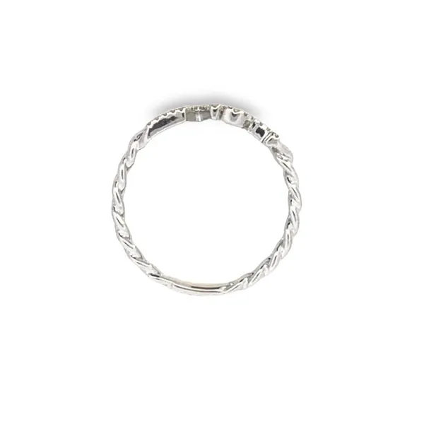 14K White Gold Diamond "Love" Link Fashion Ring Image 3 JMR Jewelers Cooper City, FL