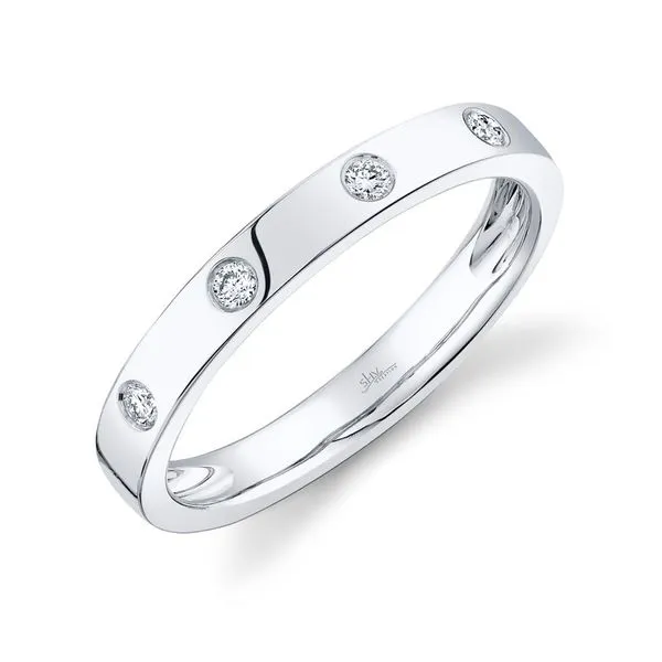 14Kt White Gold Diamond Band Fashion Ring