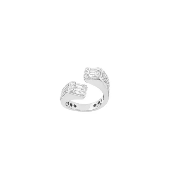 14Kt White Diamond Emette Bypass Fashion Ring JMR Jewelers Cooper City, FL