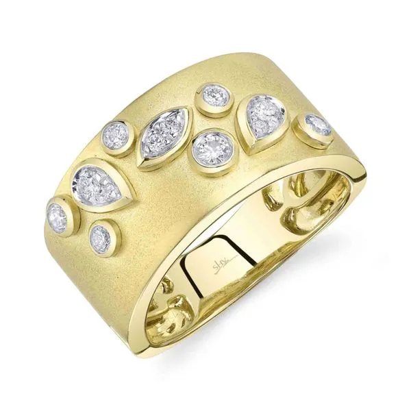 14Kt Yellow Gold Diamond Bezel Fashion Ring