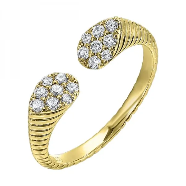 14Kt Yellow Gold Diamond Open Ring