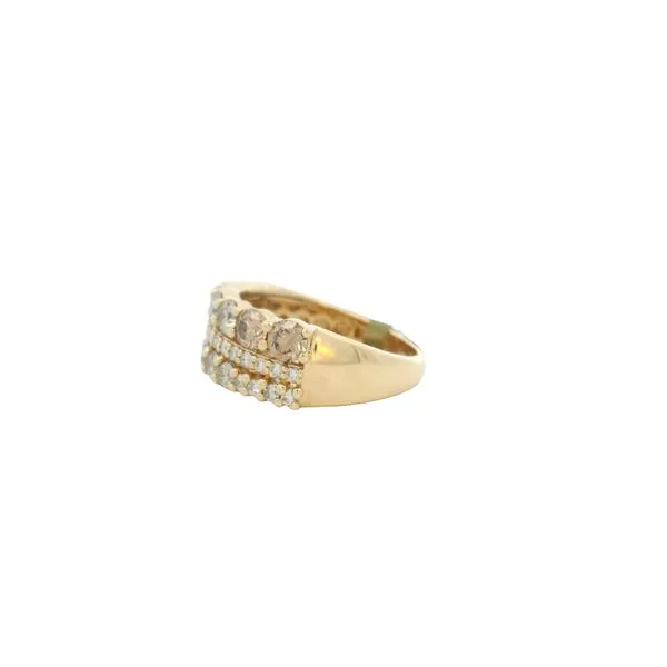 14K Yellow White & Brown Diamond Fashion Ring Image 2 JMR Jewelers Cooper City, FL