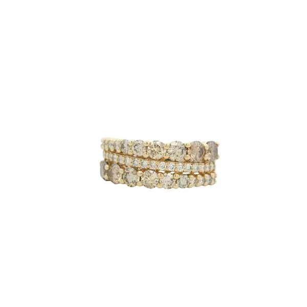 14K Yellow White & Brown Diamond Fashion Ring JMR Jewelers Cooper City, FL